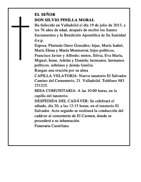 Don Silvio Pinilla Moral
