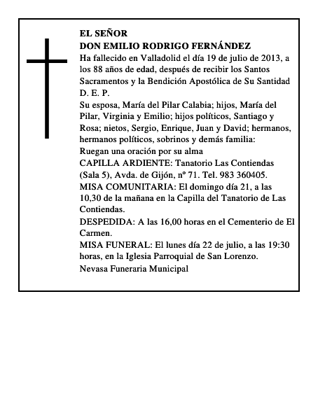 Don Emilio Rodrigo Fernández