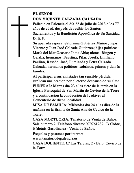 Don Vicente Calzada Calzada