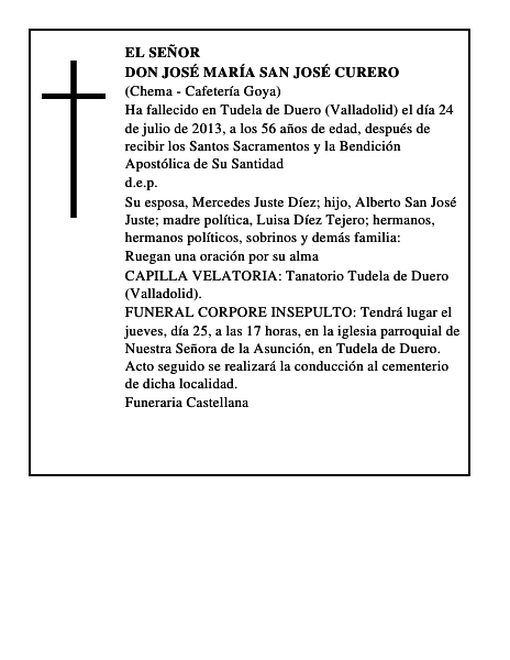 Don José María San José Curero