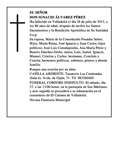 Don Ignacio Álvarez Pérez