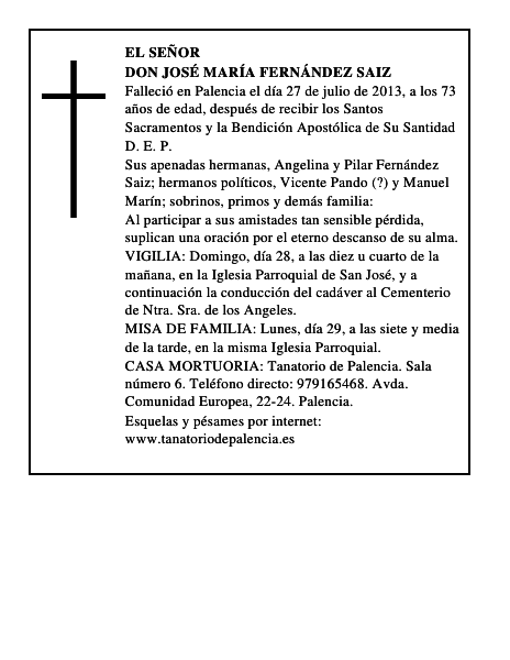 Don José María Fernández Saiz
