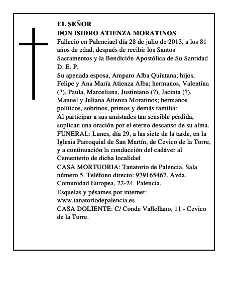 Don Isidro Atienza Moratinos