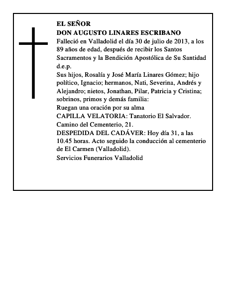 Don Augusto Linares Escribano