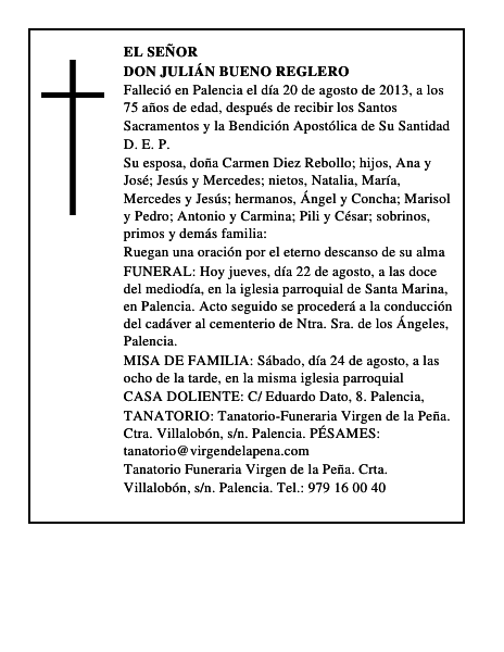 Don Julián Bueno Reglero