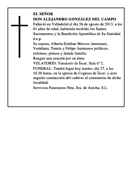 Don Alejandro González del Campo
