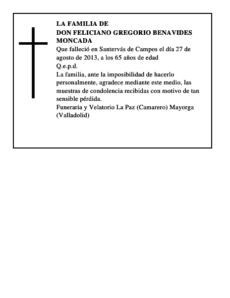 Don Feliciano Gregorio Benavides Moncada