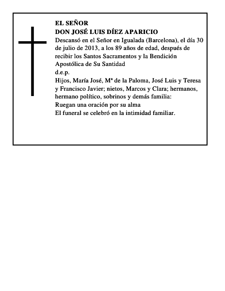 Don José Luis Díez Aparicio