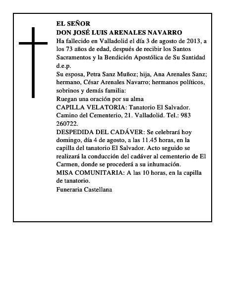 Don José Luis Arenales Navarro