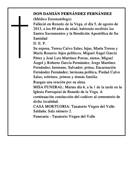 Don Damián Fernández Fernández