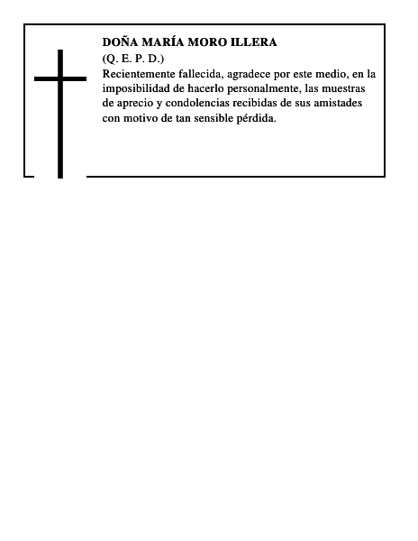Doña María Moro Illera