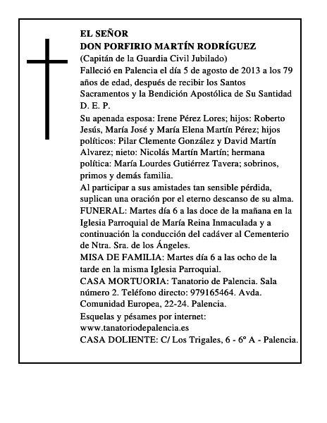 Don Porfirio Martín Rodríguez