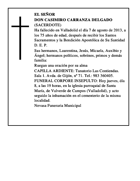 Don Casimiro Carranza Delgado