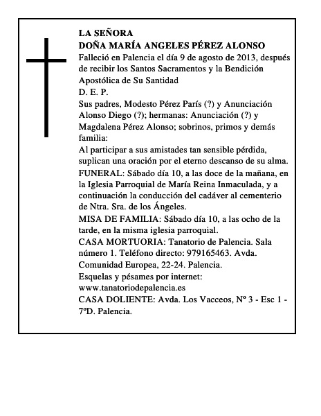 Doña María Angeles Pérez Alonso