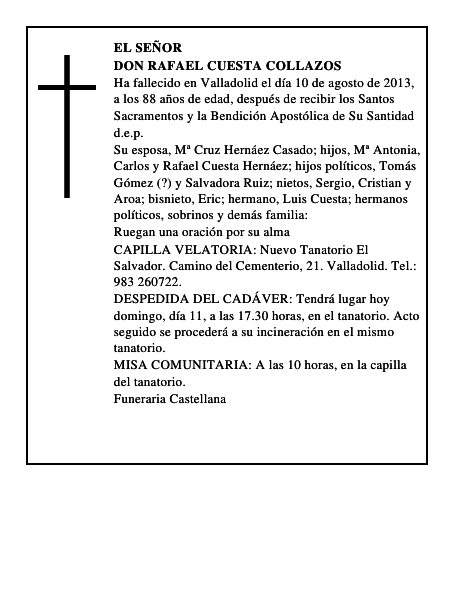 Don Rafael Cuesta Collazos