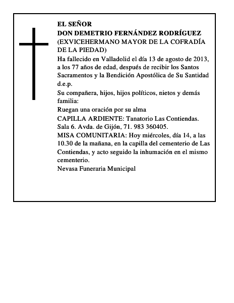 Don Demetrio Fernández Rodríguez