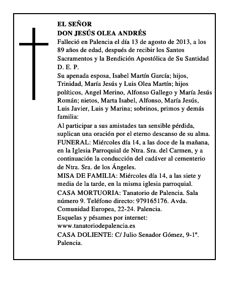 Don Jesús Olea Andrés
