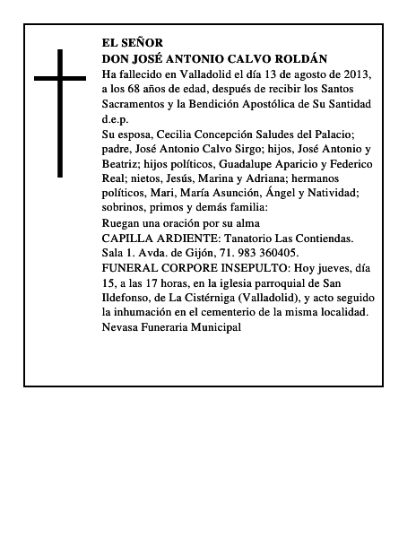 Don José Antonio Calvo Roldán