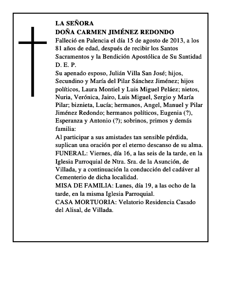Doña Carmen Jiménez Redondo