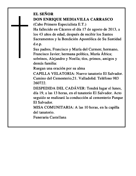Don Enrique Mediavilla Carrasco