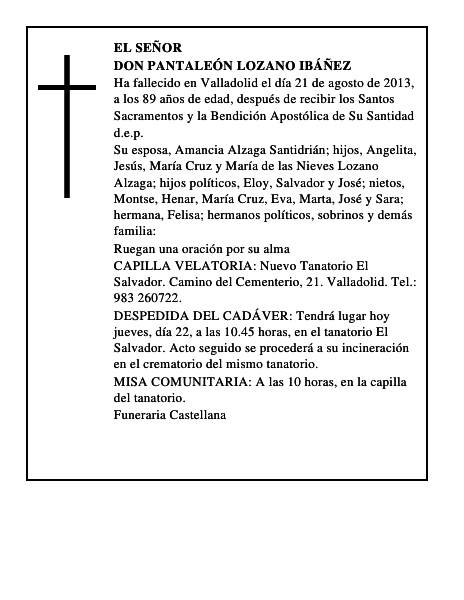 Don Pantaleón Lozano Ibáñez
