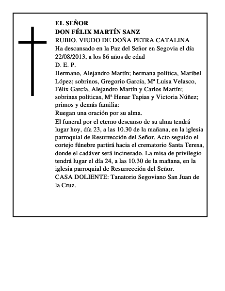 Don Félix Martín Sanz