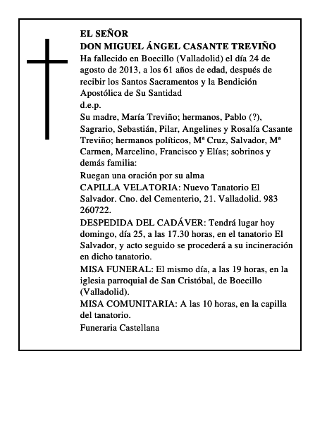 Don Miguel Ángel Casante Treviño