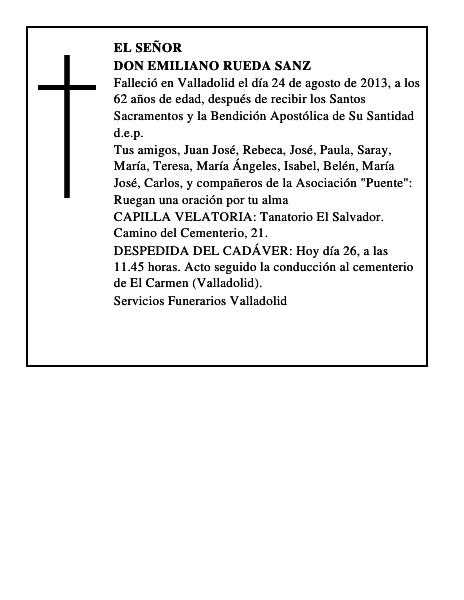 Don Emiliano Rueda Sanz