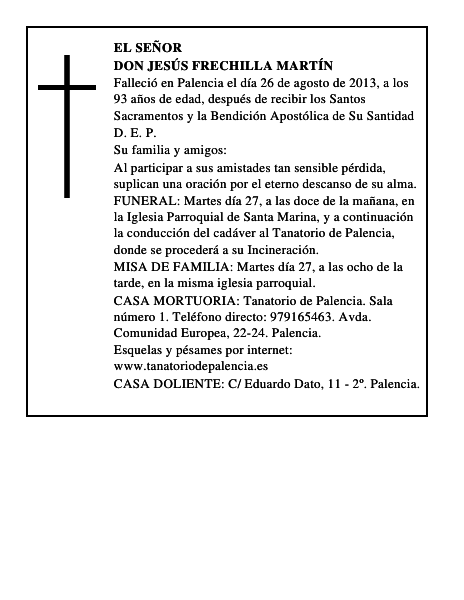 Don Jesús Frechilla Martín