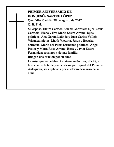Don Jesús Sastre López