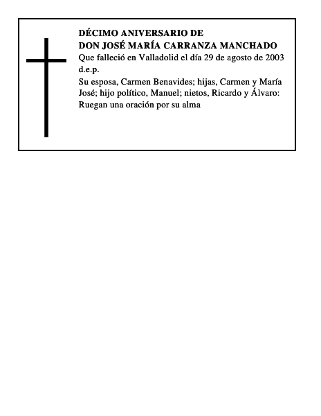 Don José María Carranza Manchado