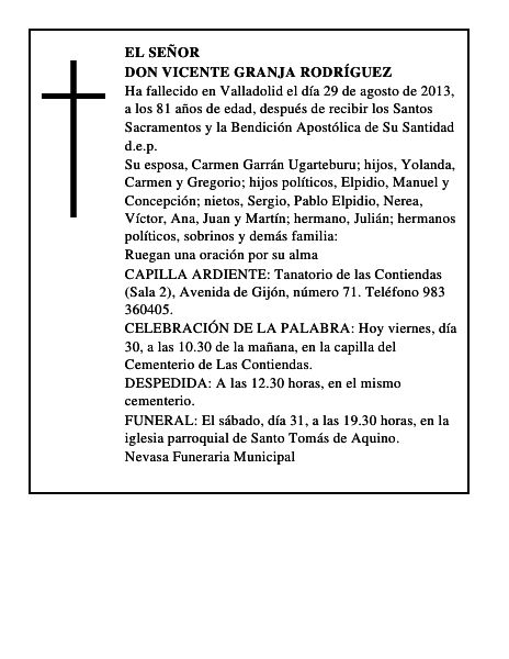 Don Vicente Granja Rodríguez