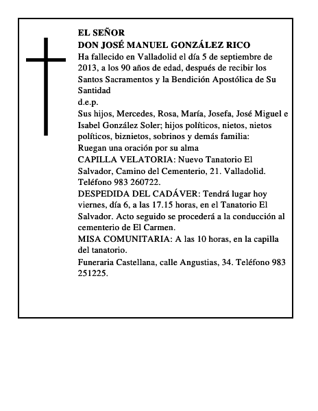 Don José Manuel González Rico