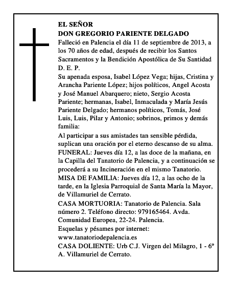 Don Gregorio Pariente Delgado
