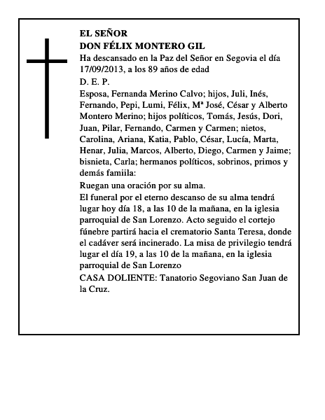 Don Félix Montero Gil