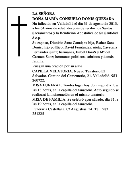 Doña María Consuelo Donis Quesada