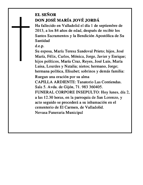 Don José María Jové Jordá