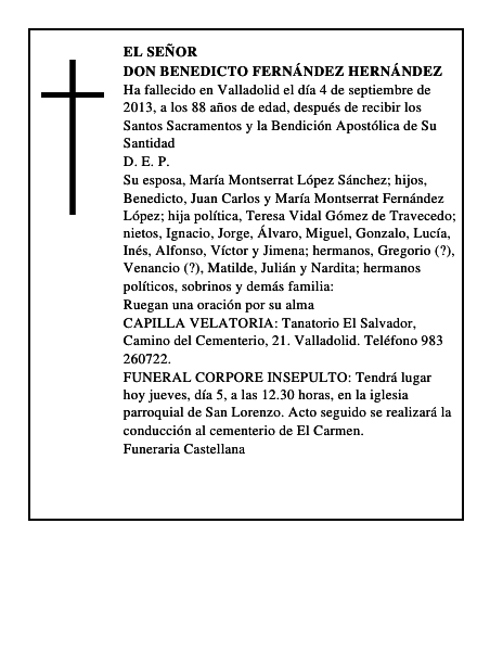 Don Benedicto Fernández Hernández