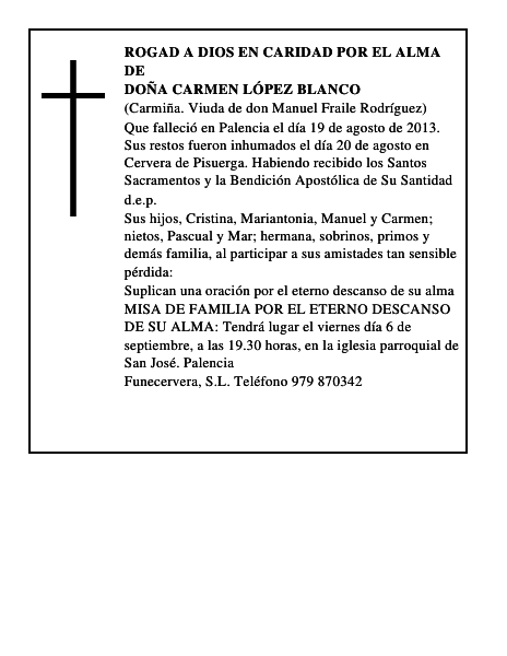 Doña Carmen López Blanco