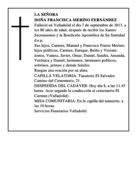 Doña Francisca Merino Fernández