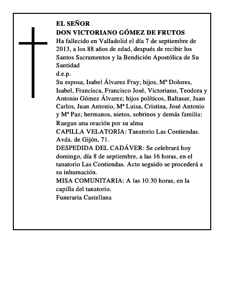 Don Victoriano Gómez de Frutos