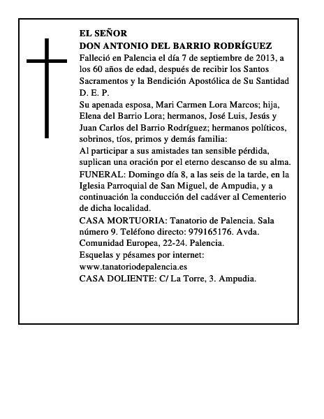 Don Antonio del Barrio Rodríguez