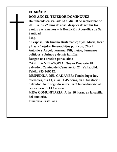 Don Ángel Tejedor Domínguez