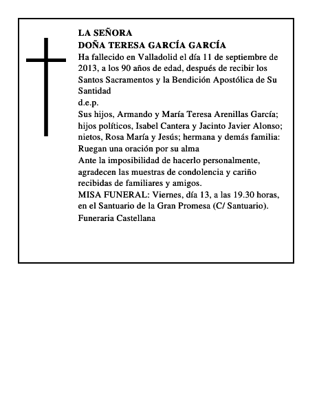 Doña Teresa García García