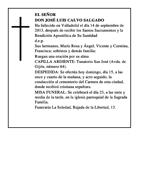 Don José Luis Calvo Salgado