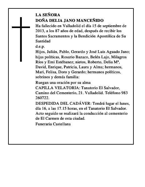 Doña Delia Jano Manceñido