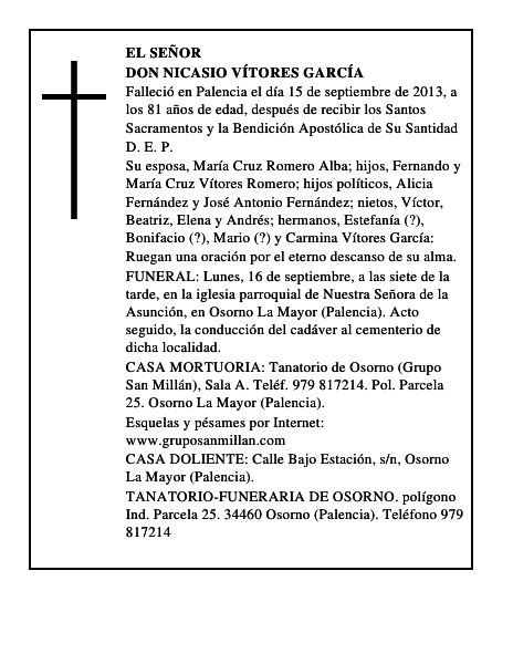 Don Nicasio Vítores García