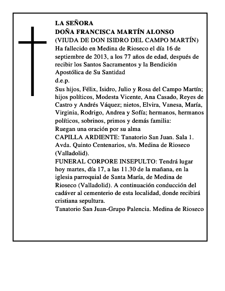 Doña Francisca Martín Alonso