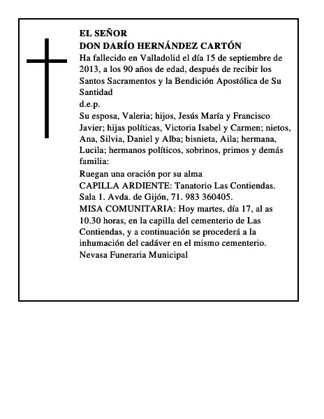 Don Darío Hernández Cartón