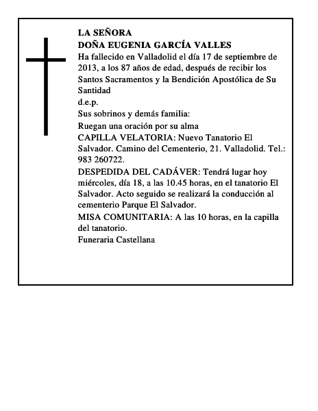 Doña Eugenia García Valles